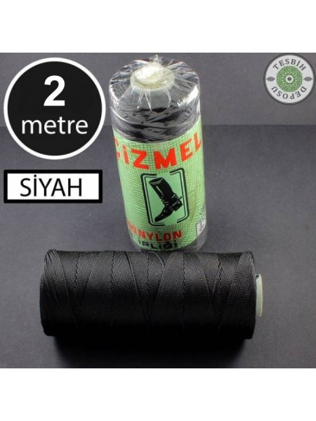Siyah Tesbih İpi 0.8 mm 2 Metre Siyah Tesbih İpi 0.8 mm 2 Metre